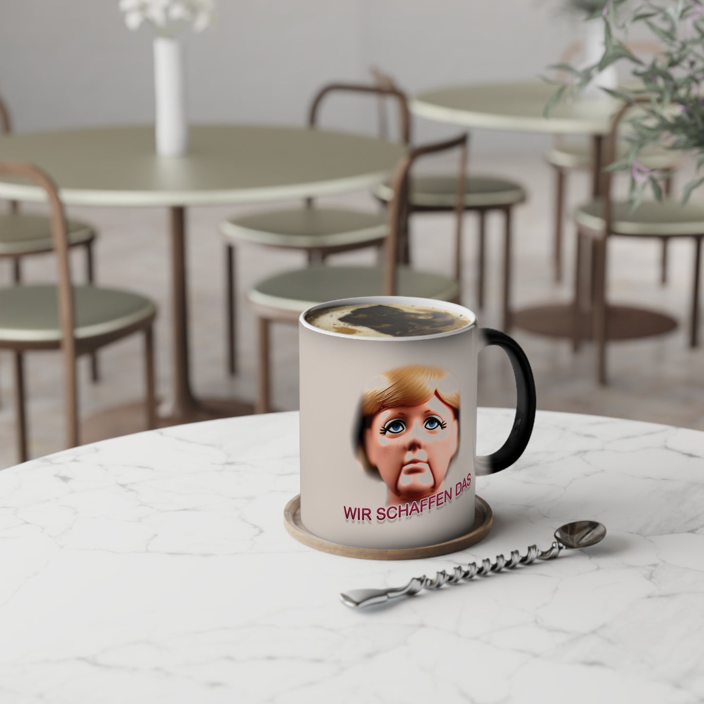 Angela Merkel 'Wir schaffen das' Magische Farbwechsel-Tasse