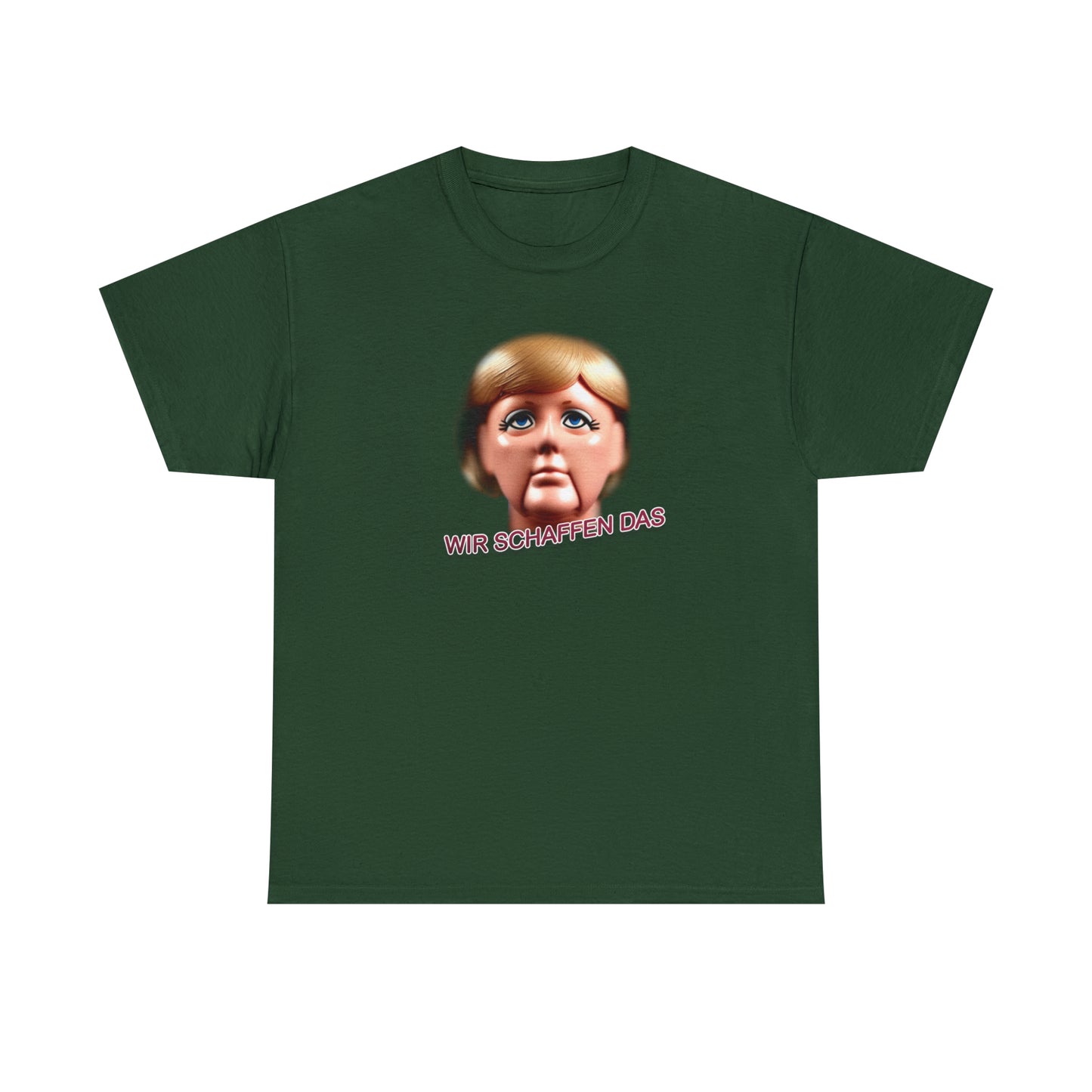 Angela Merkel "Wir schaffen das" Unisex T-Shirt als lustiges Geschenk für Partner und Freunde