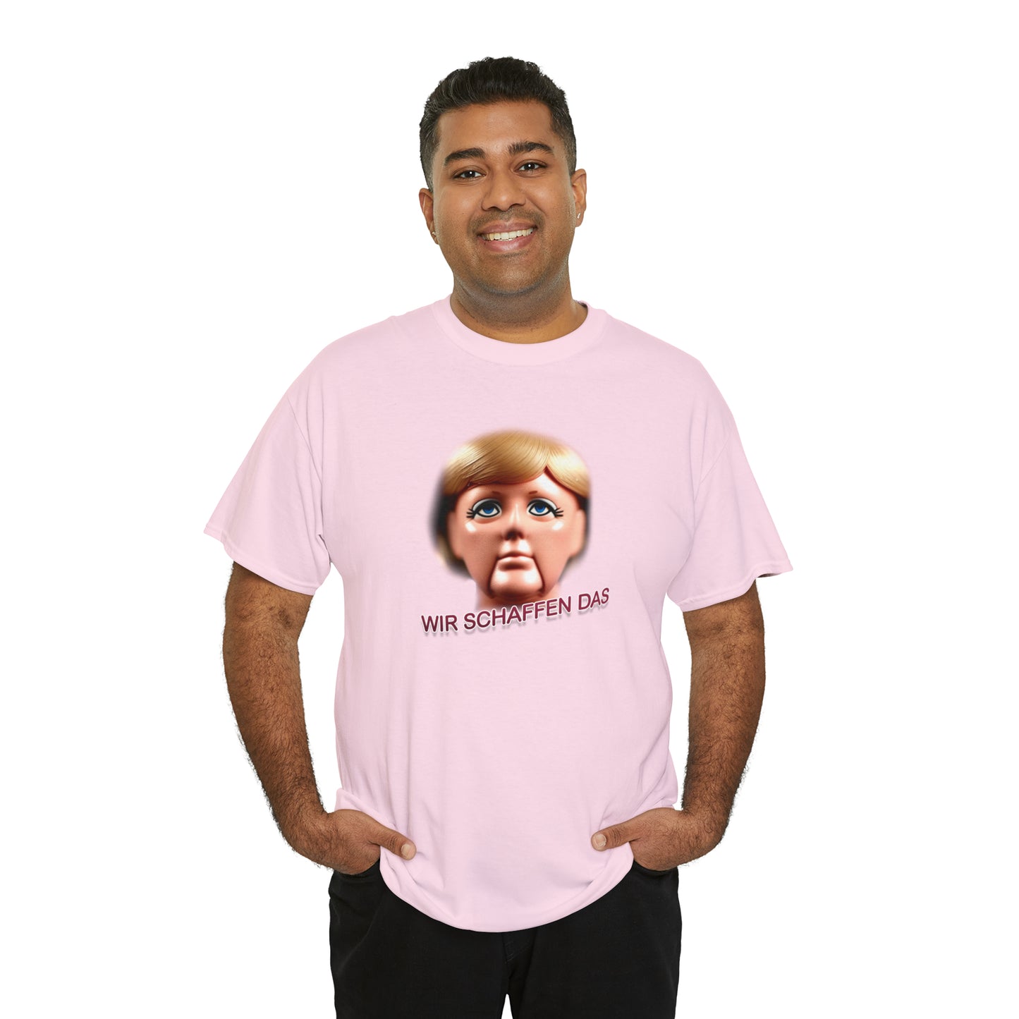 Angela Merkel "Wir schaffen das" Unisex T-Shirt als lustiges Geschenk für Partner und Freunde