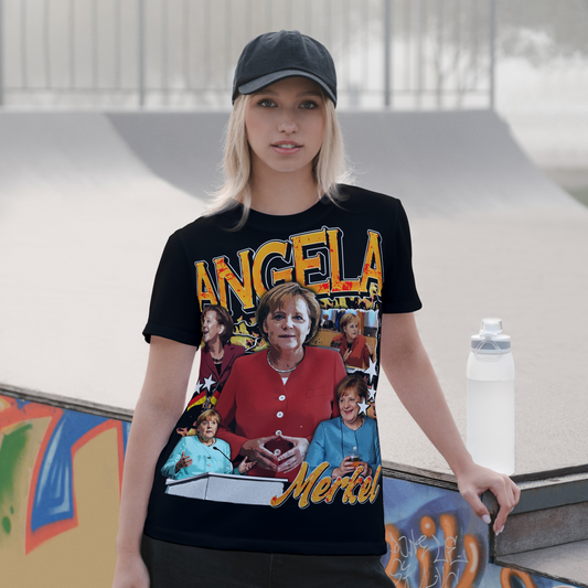 Angela Merkel Retro Shirt 90er Shirt Oversized